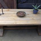 Prachtige Grote Eiken Klooster Tafel 240 Bij 100 Cm thumbnail 5