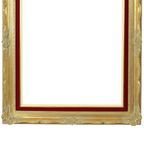 Vintage Vergulde Lijst Barok Stijl Rood Fluweel Klassiek 65x55cm thumbnail 12