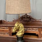 Maison Jansen Lamp In De Vorm Van Een Paardenhoofd, Twee Lampen. thumbnail 7