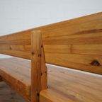 Large Scandinavian Solid Pine Bench By Knud Friis & Elmar Moltke Nielsen thumbnail 8