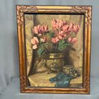 Corneel Leegenhoek (1903 - 1971) Stilleven Met Bloemen. thumbnail 2