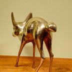 Groot Vintage Messing Bambi Hert Beeld thumbnail 11