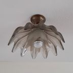 Bloemvormige Ijsglazen Hanglamp In De Vorm Van Een Dubbel Kroonblad thumbnail 2