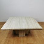 Vintage Mid Century Travertin Salontafel Koffietafel thumbnail 5