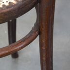 Gecombineerde Set Van 4 Originele Antieke Thonet Bistro Stoelen Voorzien Van Nieuwe Zittingen thumbnail 14