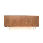 Xxl Vintage Wortelnotenhout Dressoir / Highboard Uit De Jaren ’60 thumbnail 8