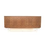 Xxl Vintage Wortelnotenhout Dressoir / Highboard Uit De Jaren ’60 thumbnail 5