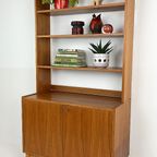 Scandinavisch Vintage Teak Fineren Boekenkast Horten thumbnail 7