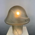 1 Of 3 Large Clear Swirl Glass Peill And Putzler Mushroom Table Lamp Xl 1970 thumbnail 5