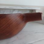 Handgemaakte Schaal. Appelvorm. Teak. Mid-Century thumbnail 6
