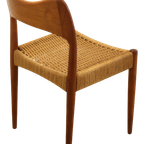 Set Van 4 Eetkamerstoelen Eetstoelen Arne Hovmand Olsen Deens Design Vintage Papercord thumbnail 15