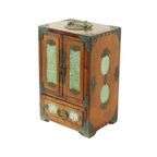 Chinese Juwelenkist Sierraden Doos Jade Palissander Messing Vintage thumbnail 6