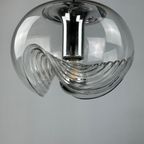 1 Of 4 Waved Glass And Chrome Peill & Putzler Futura Pendant Light, 1970 Medium thumbnail 8