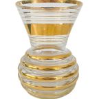 Art Deco Booms Glas De Rupel Vaas Verguld Goud 1930’s thumbnail 2