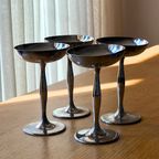 Set Of 4 Silver-Plated Tall Goblets thumbnail 9