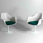 Grote Set Van 8 Vintage Mid-century Tulip Eetkamerstoelen Van Eero Saarinen Voor Knoll thumbnail 3