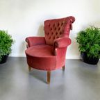 Vintage Roze Fauteuil / Eenzit / Clubzetel thumbnail 2