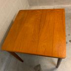 Houten Eettafel Uittrekbaar( Teak ) Asymetrisch. thumbnail 9