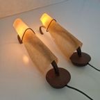 2 Vintage Lampen Design Massive Metaal Glas thumbnail 3