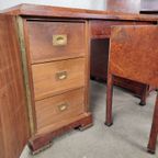 Compleet Wortelhouten Art Deco Bureau thumbnail 17