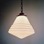 Philips Art Deco-Hanglamp In Witte Opaline, 1930 thumbnail 3