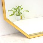 Vintage Spiegel Hollywood Regency Goud Messing Mid Century thumbnail 5