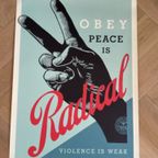 Fairey Shepard Fairey (Obey),Peace Is Radical, Signed And Dated By Artist thumbnail 6