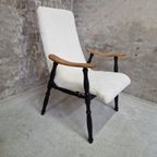 Vintage Fauteuil Met Zachte Teddy Stof thumbnail 3