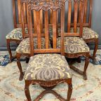 Set Van 6 Antieke Stoelen Lodewijk Xv-stijl. thumbnail 3
