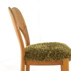 Set 4 Eiken Deense Eetkamerstoelen Vintage Reupholstered thumbnail 7