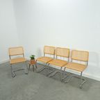 Italiaanse Webbing Set Stoelen Met Chromen Buisframe thumbnail 7