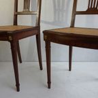 Set Van 2 Franse Louis Xvi Stoelen Met Brons En Webbing thumbnail 11