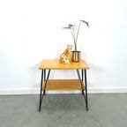 Vintage Fineer Tafel Met Stalen Poten thumbnail 14