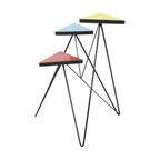 Vintage Plantentafel Planten Standaard Driehoek Formica thumbnail 5