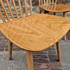Set Van 4 Houten Stoelen Van Baumann, 1960 thumbnail 4