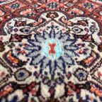 Handgeknoopt Moud Vloerkleed Vierkant 192X197Cm Wol Zijde Blauw Rood Perzisch Tapijt Wit thumbnail 4