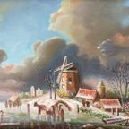 J. Glenn - Dorp Met Molen thumbnail 3