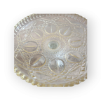 Art Deco Glazen Schaal Op Voet Gele Gloed thumbnail 5
