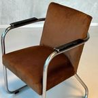 Jaren 30 Armstoel Vintage Sledestoel Buisframe Bauhaus Stoel thumbnail 8
