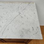 Vintage Antiek Dressoir Commode Ladekast Badkamermeubel Met Marmer Blad 703 thumbnail 11