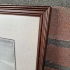 Oude Prent Druk Deventer In Lijst Achter Glas thumbnail 3