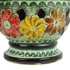 Vintage West Germany Kleurrijk Aardewerk Zeldzame Bloemen Vaas Bay 98-50 thumbnail 4