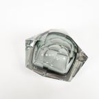 Murano - Flavio Poli - Seguso - Sommerso - Asbak - Helder Glas - Grijs - Italie - 1960'S thumbnail 7