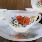 Vintage Arcopal France Cups W/Saucers - Set Of 7 thumbnail 2