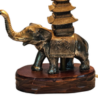Vintage - Olifant - Verzilverd - Tafellampje - 60's thumbnail 6