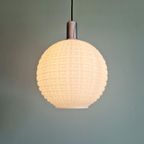 Vintage Getextureerde Witte Opaline Hanglamp, 1960-70 thumbnail 2