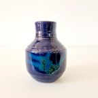 Vintage Keramiek Vaasje Blauwe Vaas Lava Glazuur thumbnail 7