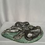Moderne Kunst. "Tired Of Love" Marmer, Brons. thumbnail 2