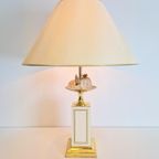 Vintage Le Dauphin Messing Kristal Tafellamp '70 Regency thumbnail 7