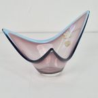 Vintage Cristallo Venezia Ccc Schaal Kom Blauw Amber Murano thumbnail 8